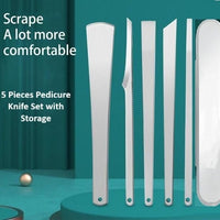 5 Pieces Pedicure Knife Set with Storage Case